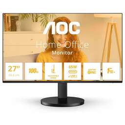 AOC Монитор 27" Q27B3CF2 Black (IPS, 2560x1440, HDMI+Type C, USB HUB, 4 ms, 178°/178°, 350 cd/m, 1300:1, 100Hz, MM)
