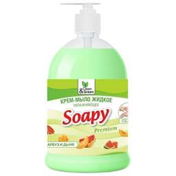 CLEAN&GREEN CG8117 Крем-мыло жидкое "Soapy" арбуз и дыня увлажняющее с дозатором 1000 мл.