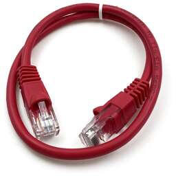 BURO Патч-корд UTP-5E-0.5M-R UTP 4 пары cat.5E CCA molded 0.5м красный RJ-45 (m)-RJ-45 (m)