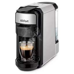 KITFORT Кофемашина КТ-7192 1450Вт серебристый/черный