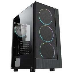 FORMULA Корпус ATX F-33RGB, Midi-Tower, без БП, черный