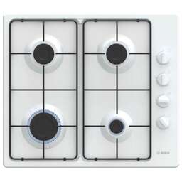 BOSCH Газовая варочная панель PBP6C2K80O, 4 конфорки, эмалированная сталь, белый