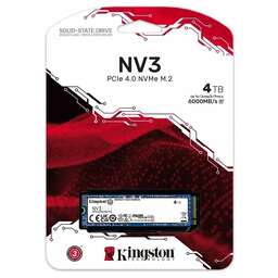 KINGSTON SSD накопитель NV3 SNV3/4000G 4ТБ, M.2 2280, PCIe 4.0 x4, NVMe, M.2