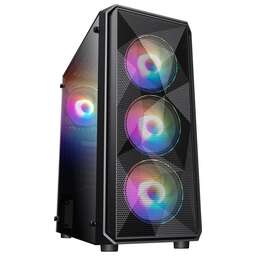 OKLICK Корпус Оклик OCC-MD303 черный без БП ATX 6x120mm 2xUSB2.0 1xUSB3.0 audio bott PSU