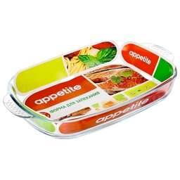 APPETITE Форма стекл прям 41х26х6см/3,9л с руч ТМ