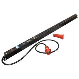 POWERCOM Блок распределения питания PDU-32AVMS24-18C3-6C9-3P верт.размещ. 18xC13 6xC19 с сетевым мониторингом 3x32A EN 60309 2м
