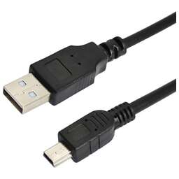 REXANT (18-1131-2) КАБЕЛЬ USB (ШТ. MINI USB - ШТ. USB A) 0.2 МЕТРА, ЧЕРНЫЙ