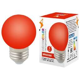 VOLPE (UL-00005646) LED-G45-1W/RED/E27/FR/С