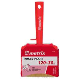 MATRIX Кисть ракля для всех типов ЛКМ, 120х30 мм, искусственная щетина, пластиковая рукоятка 83338