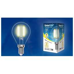 UNIEL (UL-00003250) LED-G45-7,5W/WW/E14/CL GLA01TR