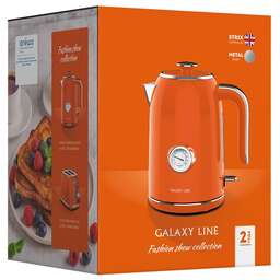 GALAXY LINE Чайник электрический GL 0351 1.7л. 2200Вт оранжевый корпус: нерж.сталь (ГЛ0351Л)