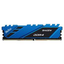 NETAC Модуль памяти DDR4 Shadow 8GB 3200MHz CL16 1.35V / NTSDD4P32SP-08B / Blue / with radiator