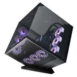 AZZA Корпус ATX CUBE PLUS, Midi-Tower, без БП, черный [csaz-1002 cube+]