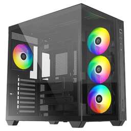 ID-COOLING Корпус Case VIEW 510 ARGB Black ATX/win TG/4 fans/Gen2 Type C/CPU 162mm/GPU 407mm/ no PSU