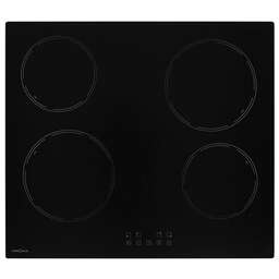 KRONA Электрическая варочная поверхность Edel 60 BL TK, конфорок: 4 шт., закаленное стекло, независимая, черный