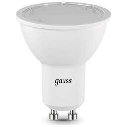 GAUSS Лампа светодиодная Black 5Вт цок.:GU10 рефлек. 220B 4100K св.свеч.бел.нейт. MR16 (упак.:10шт) (101506205)