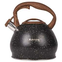 KUKMARA kuk-07/3103555 нерж 3,4л со свистком Черный мрамор Black