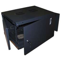 LANMASTER Шкаф коммутационный Next (TWT-CBWNM-18U-6X6-BK) настенный 18U 550x600мм пер.дв.металл 60кг черный 29.5кг 988мм IP20 сталь