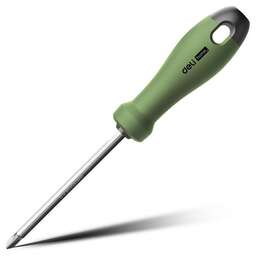 DELI Двухсторонняя отвертка "Home Series Green" HT1055L SL5+PH1, длина жала 100мм, эксклюзивный дизайн, рукоятка из высококачественного софттач пластика