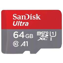 SANDISK Карта памяти microSDXC UHS-I Ultra 64 ГБ, 140 МБ/с, Class 10, SDSQUAB-064G-GN6MN, 1 шт., без адаптера