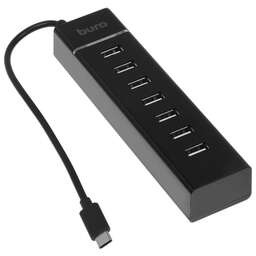 BURO Разветвитель USB-C BPH-C-P107 7порт. черный (BU-USBC-HUB-7U2)