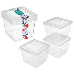 HOMVER для заморозки "Asti" квадратных 1л х 3 шт. (бесцветный) 221101301/00