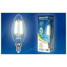 UNIEL (UL-00003245) LED-C35-7,5W/WW/E14/CL GLA01TR