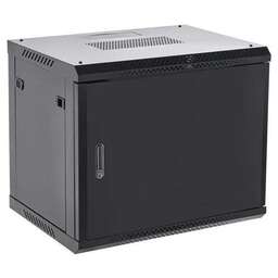 REXANT Шкаф коммутационный (04-0954-122) настенный 9U 400x542мм пер.дв.металл черный металл