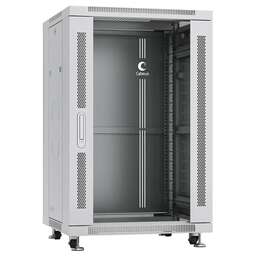 CABEUS Шкаф коммутационный SH-05C-18U60/60 напольный, стеклянная передняя дверь, 18U, 600x988x600 мм