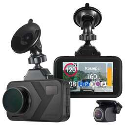 ROADGID Видеорегистратор с радар-детектором Premier 4 2CH, GPS, ГЛОНАСС