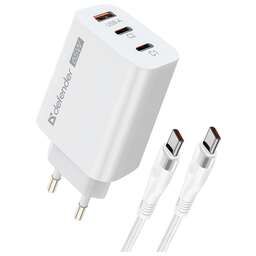 DEFENDER (83681) СЗУ UPС-60 65W, USB A+C+С, кабель Type-C
