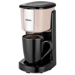 KITFORT Кофеварка КТ-7402, капельная, бежевый / черный