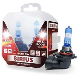 AVS Галогенная лампа SIRIUS/NIGHT WAY/ PB HB3/9005.12V.65W. 2шт