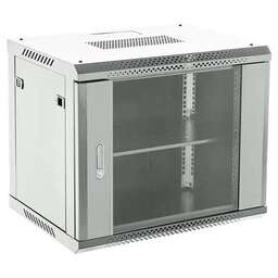 REXANT Шкаф коммутационный (04-0654-111) настенный 6U 400x542мм пер.дв.стекл серый 230град. металл