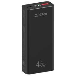 DIGMA Внешний аккумулятор (Power Bank) DGPF10E, 10000мAч, черный [dgpf10e45abk]