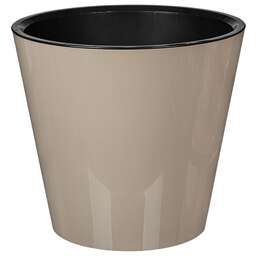 HOMVER Rosemary D330мм, 16л с дренажной вставкой на колесиках (бежевый) 221600427/01