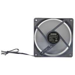 DIGMA Вентилятор DFAN140PWM-1BK 140мм, 4-pin, 1500об/мин, 11 - 28 дБ, черный, Ret
