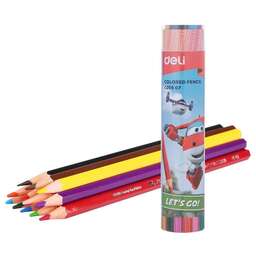 DELI Super Wings EC00807 EC00807, шестигранный, тополь, 12 цв., туба пластиковая