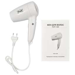 PUFF Фен для волос " -1300", белый, 1,3 кВт