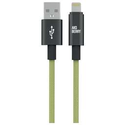 AKSBERRY (6900293270019) X163 Nylon silk USB-A – Lightning, салатовый