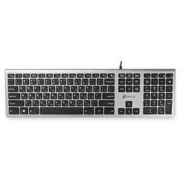 OKLICK Клавиатура Оклик 890S серый/черный USB slim Multimedia (1784239) кабель 1.6м