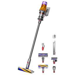 DYSON Вертикальный пылесос SV46 V12 Detect Slim Absolute, 545Вт, серебристый/желтый [448884-01]