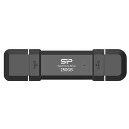 SILICON POWER Внешний диск SSD DS72, 250ГБ, черный [sp250gbuc3s72v1k]