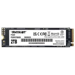 PATRIOT Накопитель SSD PCIe 3.0 x4 2TB P320P2TBM28 P320 M.2 2280