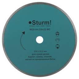 STURM! Диск алмазный по керам. Sturm 9020-04-230x22-WC d=230мм d(посад.)=22.23мм (камнерезные станки)
