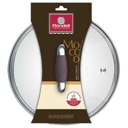 RONDELL Крышка Mocco&Latte RDA-535 d=28см крыш.прозрачный руч.коричневая