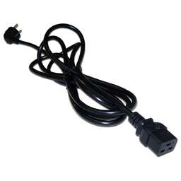 LANMASTER Шнур питания LAN-PP19/SHA-2.0-BK C19-Schuko проводник.:3x1.5мм2 2м 220В 16А черный