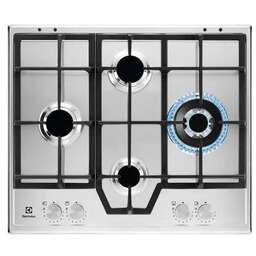 ELECTROLUX Газовая варочная панель KGS64562SX, 4 конфорки, нержавеющая сталь, серебристый