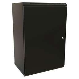WRLINE Шкаф коммутационный WR-TW-1845-SR-RAL9004 настенный, металлическая передняя дверь, 18U, 600x908x450 мм