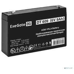 Exegate EX297507RUS Аккумуляторная батарея DT 609 (6V 9Ah, клеммы F2)
